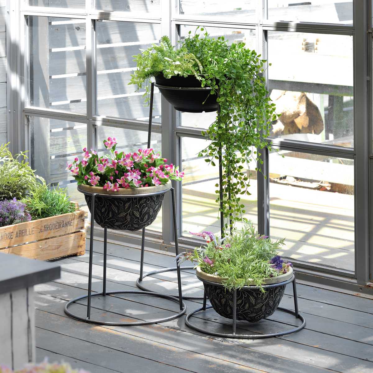 楽天市場】プランタースタンド ハンマートンボールプランター 高さ70cm