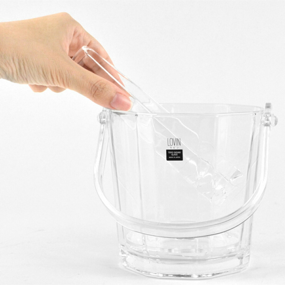 楽天市場】アイスペール 氷入れ カラフェ ラビン アイストング付き