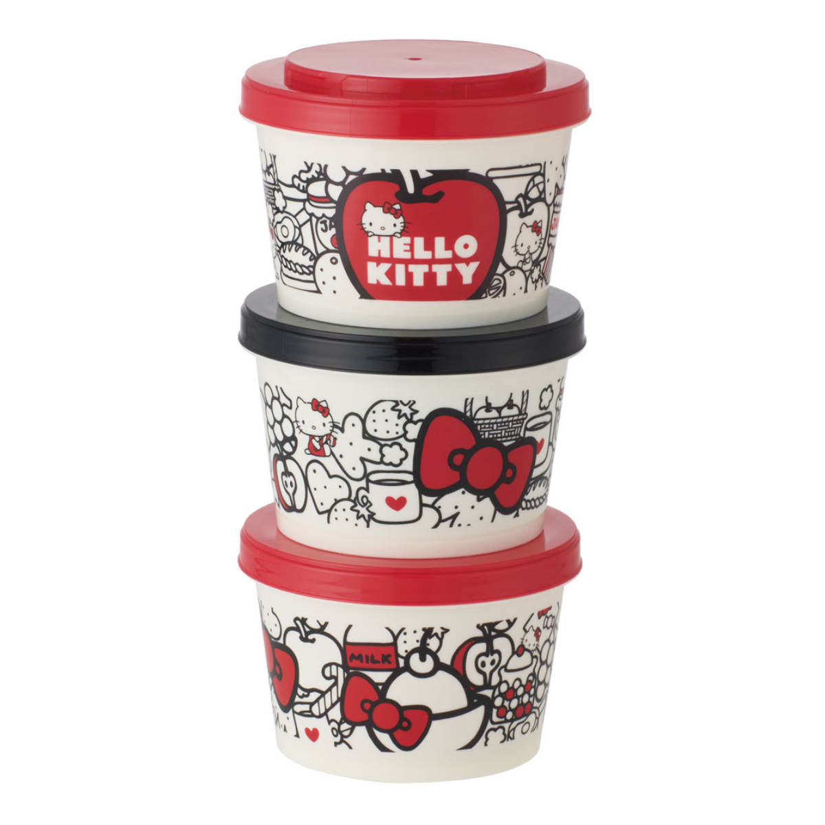 楽天市場】保存容器 240ml 薄肉保存容器 3個セット ハローキティ KT