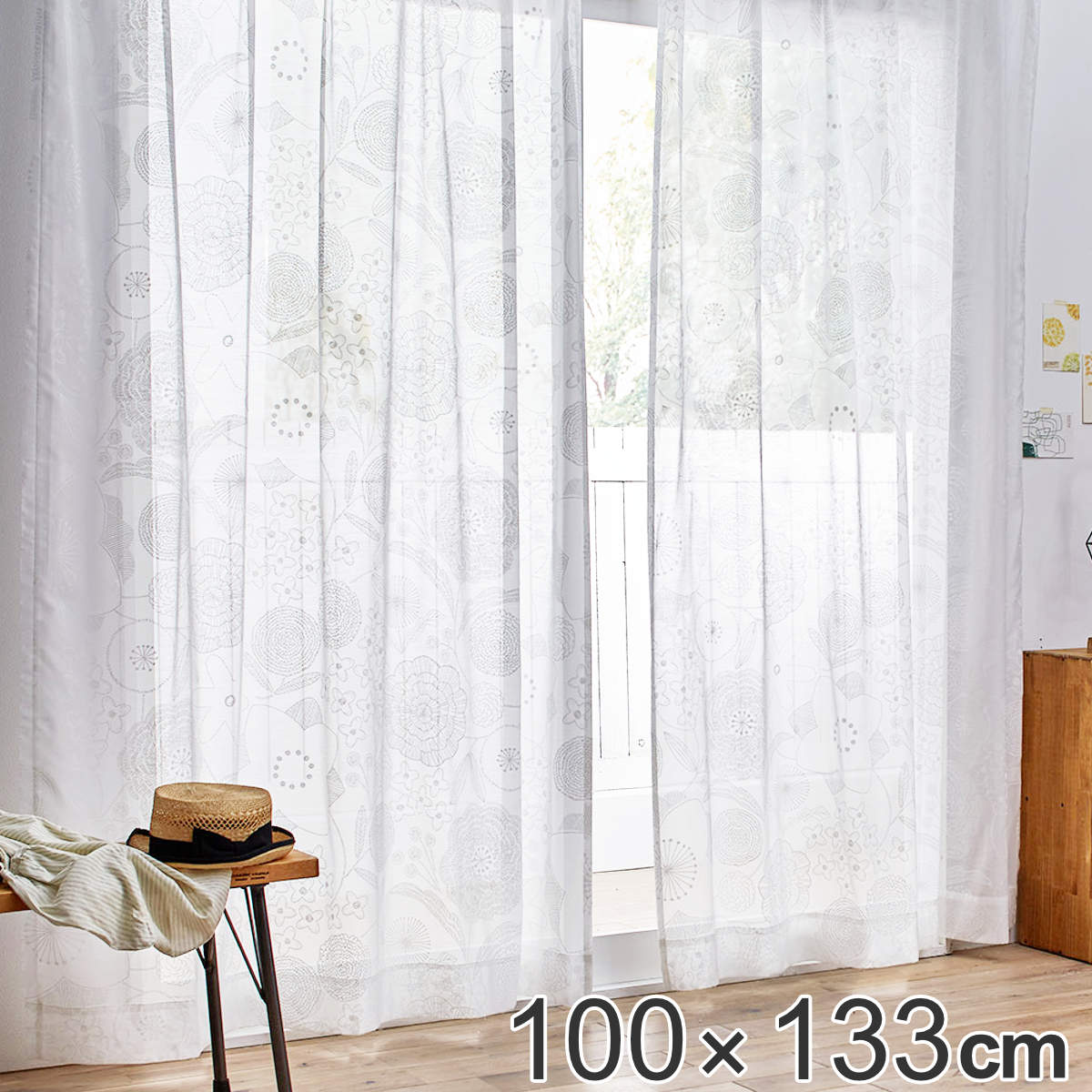 ㊱幅約240㌢×丈約102㌢ 片開き スミノエ ドレープレースセット ㊱幅約