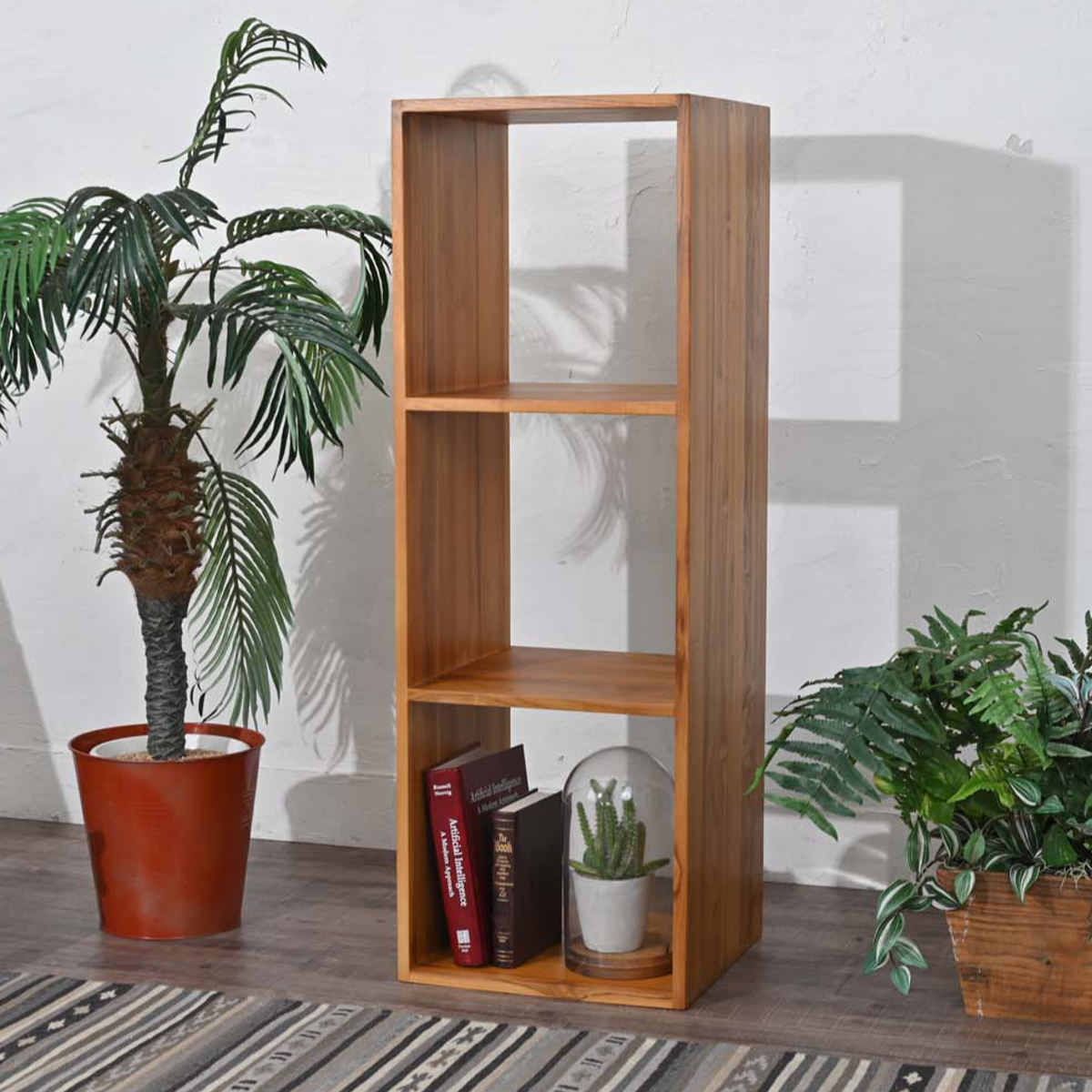 楽天市場】オープンラック 3段 チーク材 幅36cm （ 送料無料 収納