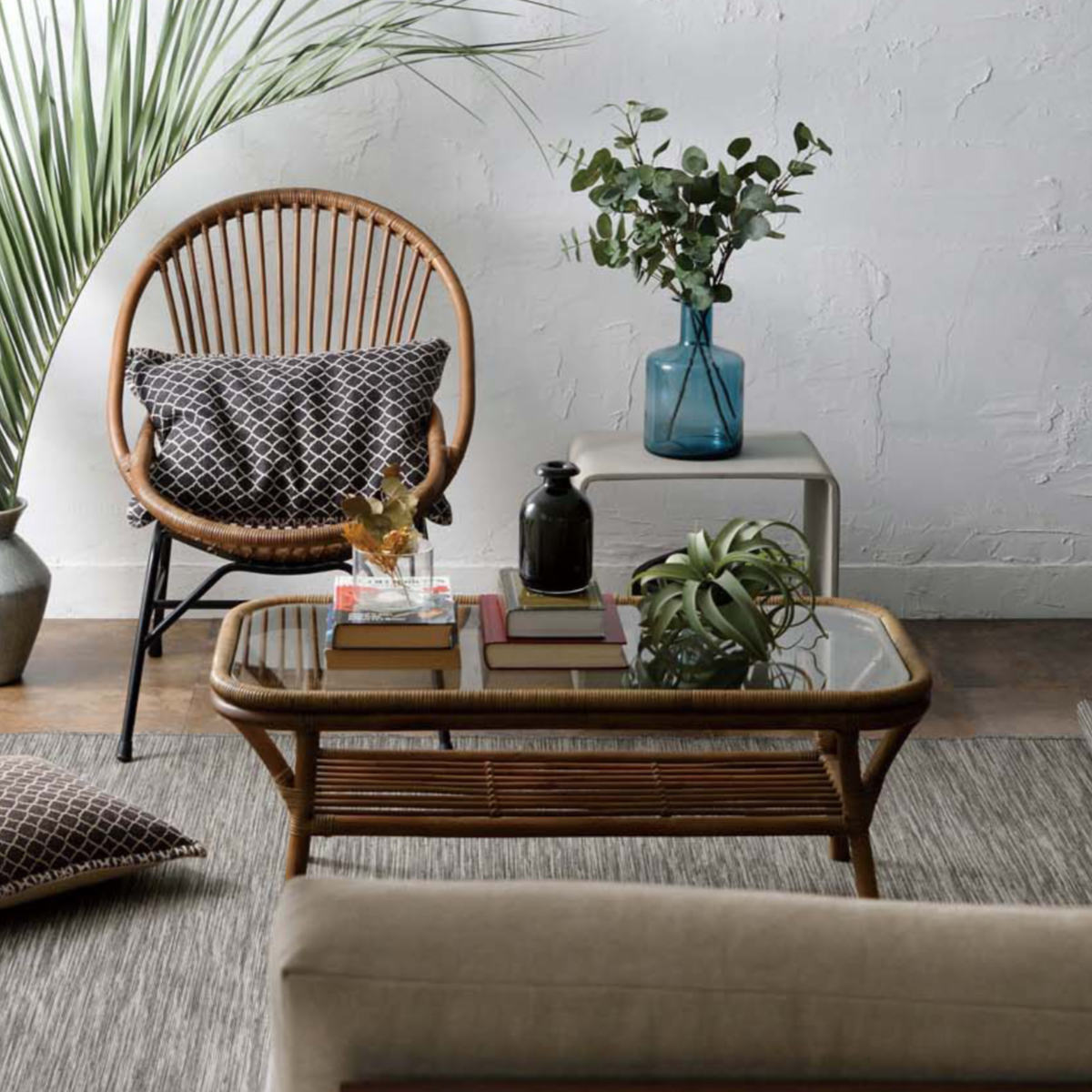 楽天市場】籐 ローテーブル ガラス天板 ラタンテーブル 籐家具 Breeze