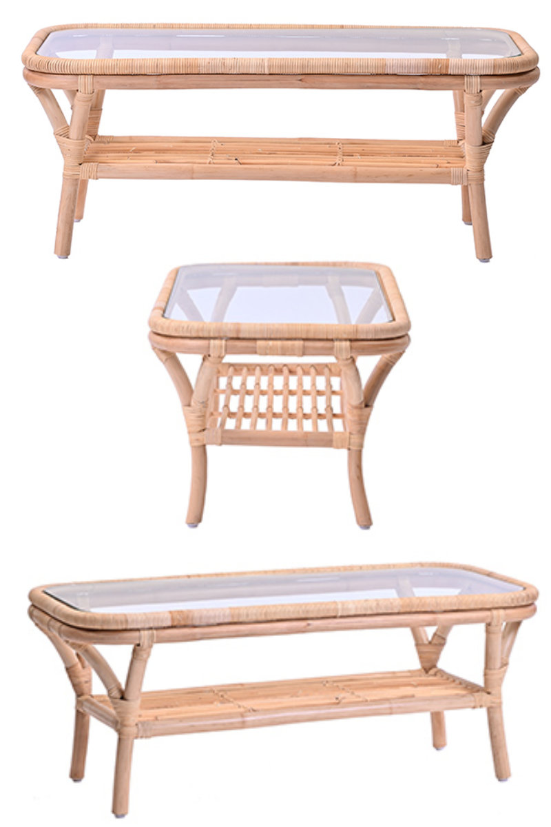 楽天市場】センターテーブル ラタン 幅100cm ガラス天板 完成品 Breeze