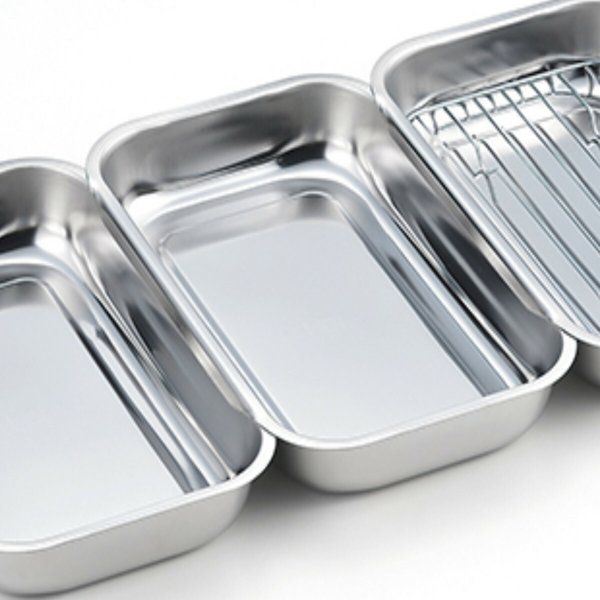 楽天市場】連結バット 4点セット アミ付き 食彩亭 ステンレス製 日本製