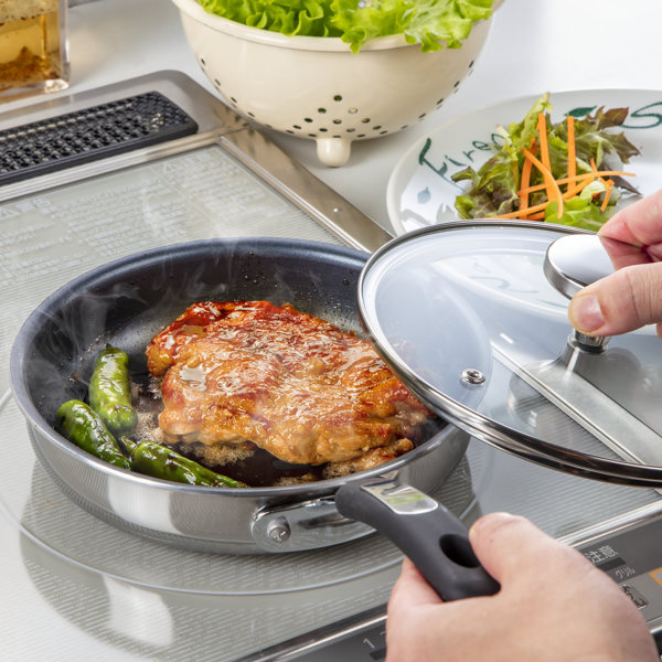 楽天市場】フライパン 18cm IH対応 ガラス蓋付き ストリール