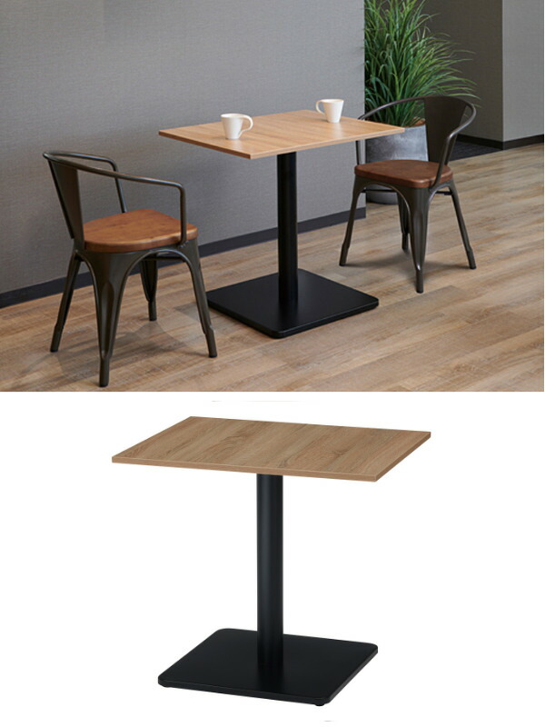 楽天市場】テーブル 幅60cm 奥行75cm 木目調 カフェテーブル 角型