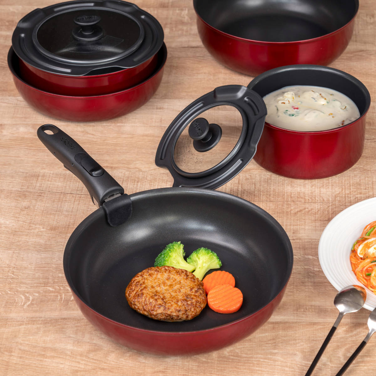 楽天市場】サーモス 取っ手のとれるフライパン 3点セット 5点セット 8