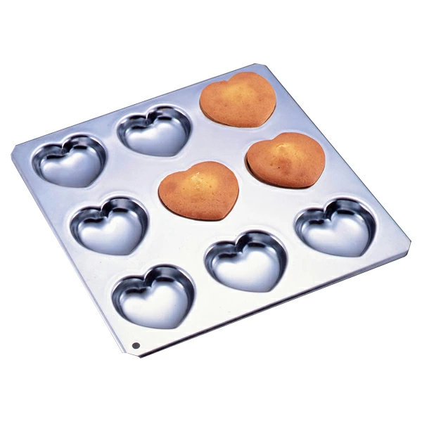楽天市場】マドレーヌ型 コックハート型 焼き型 9P スチール製