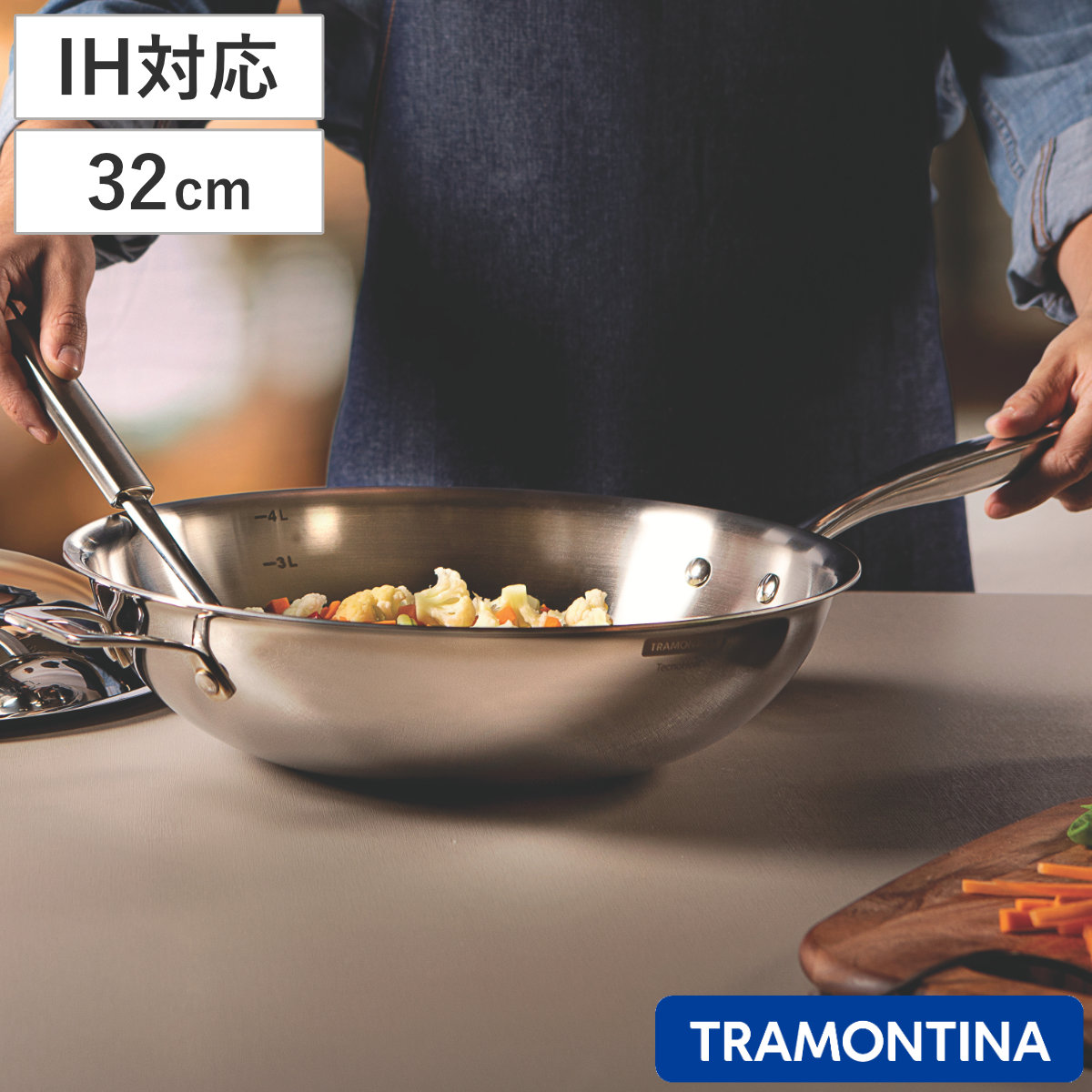 楽天市場】フライパン 32cm IH対応 深型 蓋付き ステンレス製 グラーノ