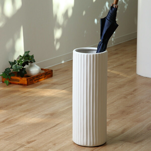 楽天市場】傘立て スリム ストライプ 陶器 アンブレラスタンド （ 傘