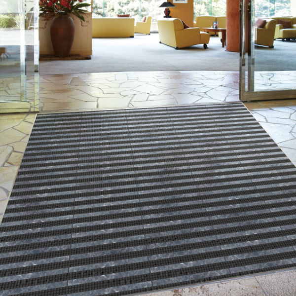 楽天市場】玄関マット 風除室 業務用 15×15cm ストーンライン 樹脂