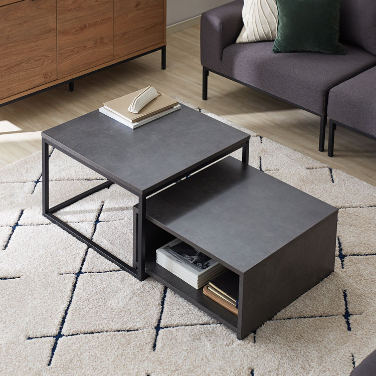 楽天市場】ネストテーブル テーブル ローテーブル 2個 セット