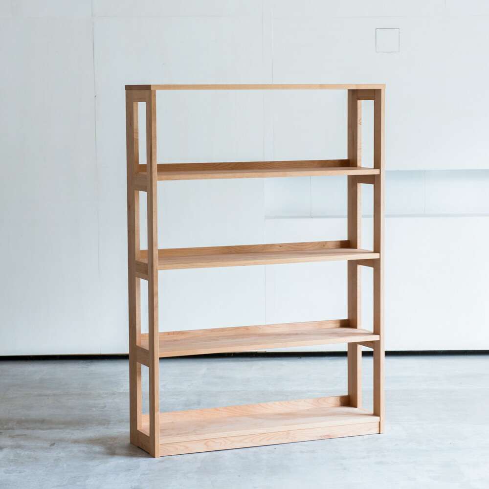 楽天市場】国産 木製 シェルフ 幅100cm 奥行29.2cm 高さ142cm（天然木