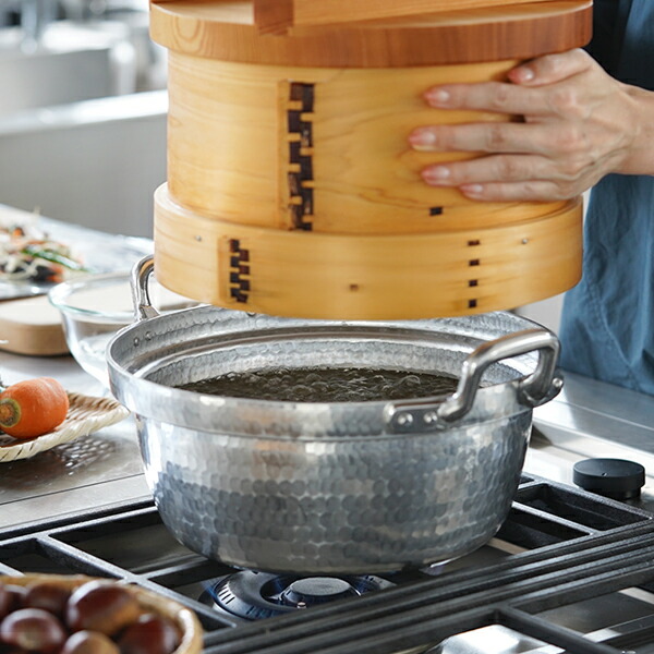 楽天市場】姫野作. アルミ段付鍋 （蓋付） 8寸/9寸/1尺 段付鍋 板厚3mm