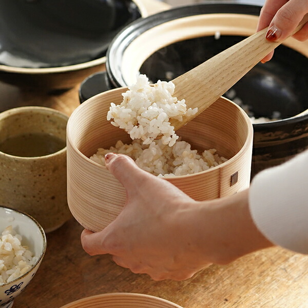 楽天市場】曲げわっぱ ミニおひつ（大） りょうび庵 おひつ お櫃 白木