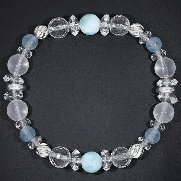 楽天市場】ラリマー ブルーカルサイト ミルキークォーツ ブレスレット