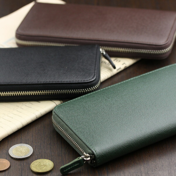 楽天市場】本革 ラウンドファスナー長財布 角シボ型押し牛革 ABIES