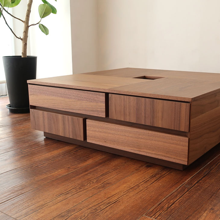 楽天市場】リビングテーブル ロースタイル コーヒーテーブル 正方形