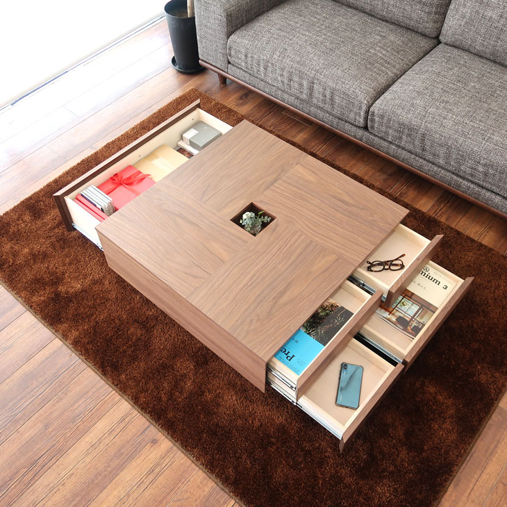 楽天市場】リビングテーブル ロースタイル コーヒーテーブル 正方形