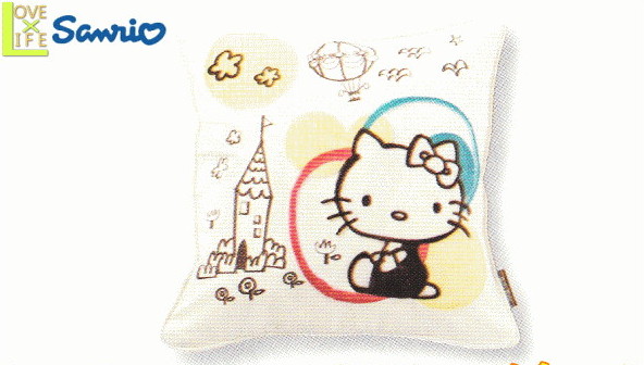 楽天市場】【トルコ製】【ハローキティ】クッションカバー【フラワー