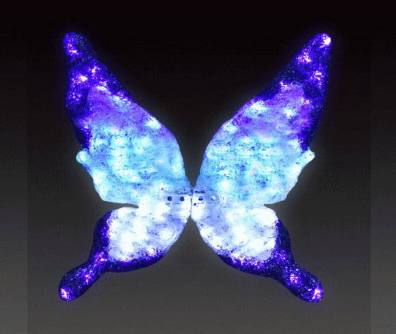 楽天市場】イルミネーション 大型商品 バタフライブルー 小 蝶 蝶々