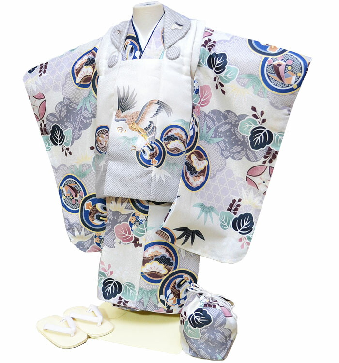 楽天市場】七五三 753 着物 3歳 男の子 被布セット 花うさぎ ブランド