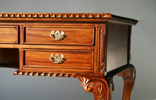 楽天市場】送料無料 新品 マホガニー 無垢材 アンティーク調 デスク