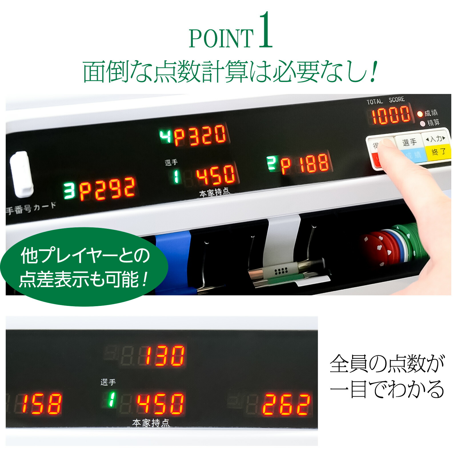楽天市場】全自動麻雀卓 点棒読取機能 麻雀 家庭用 静音 折り畳み式