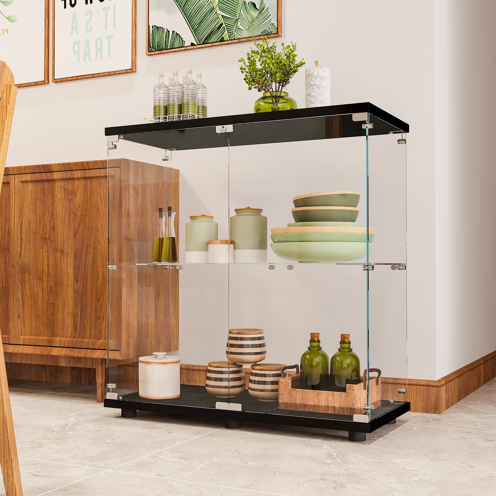 楽天市場】ガラスケース 両扉タイプ(鍵付き) コレクションケース