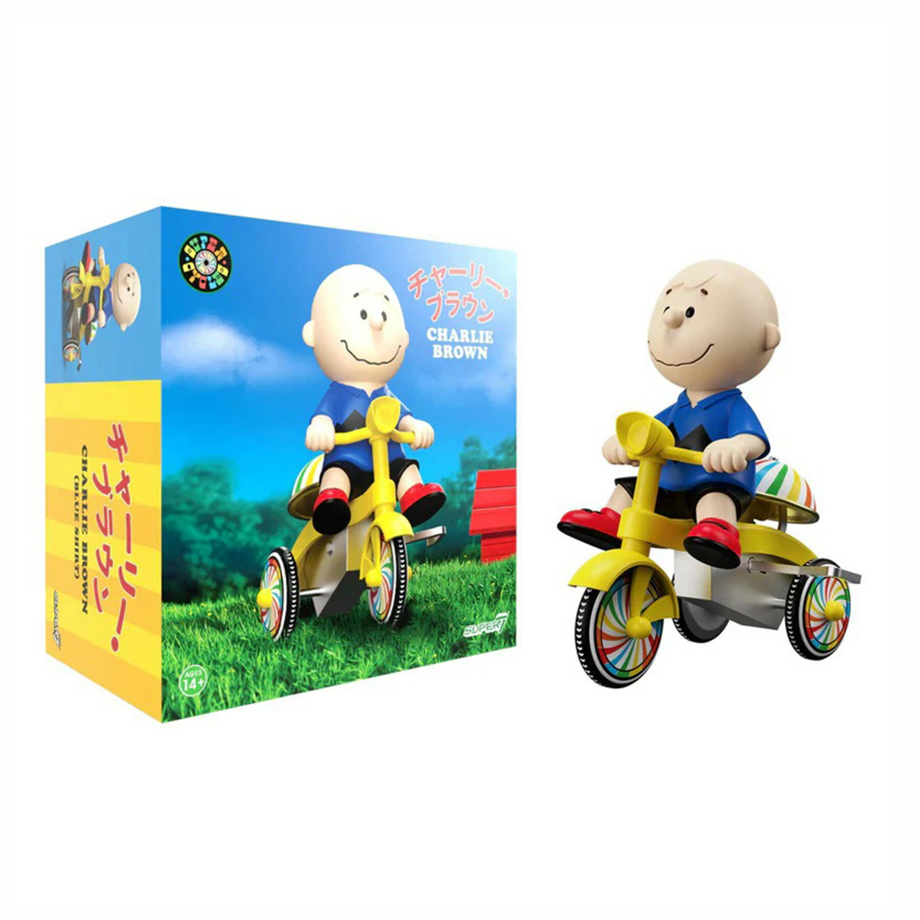 楽天市場】Super7 Peanuts Super Cycles - Charlie Brown (Blue Shirt