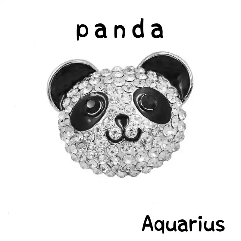 楽天市場】スワロフスキー パンダ ブローチ 大☆ギフトポーチ付き