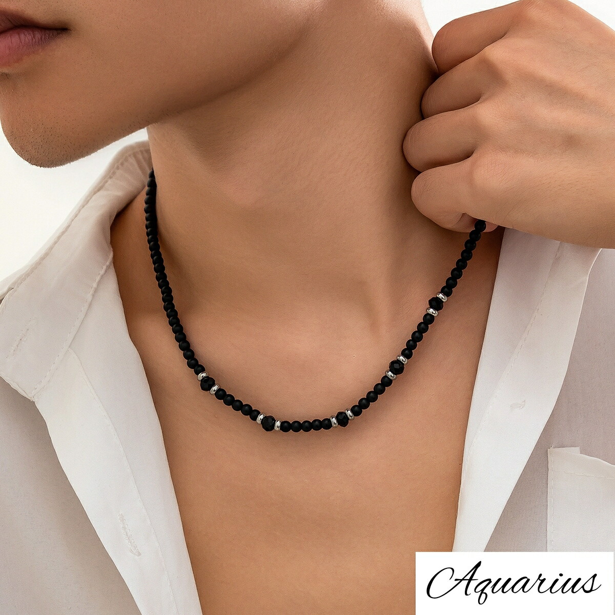 楽天市場】さりげなく カッコイイ メンズ スワロフスキー ビーズ