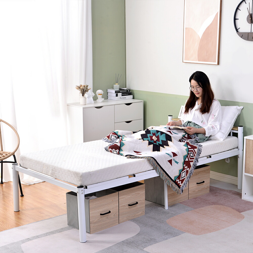 楽天市場】ベッドフレーム シングル シングルベッド パイプベッド