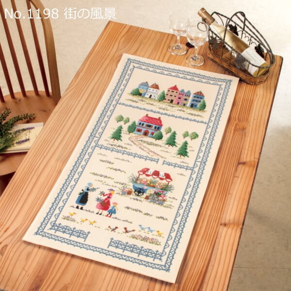 楽天市場】刺繍 キット クロスステッチ No.1198 街の風景 タウン