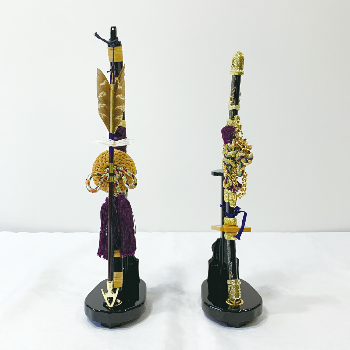 楽天市場】【在庫限り】五月人形 兜飾りのお道具【弓太刀セット 紫紺10