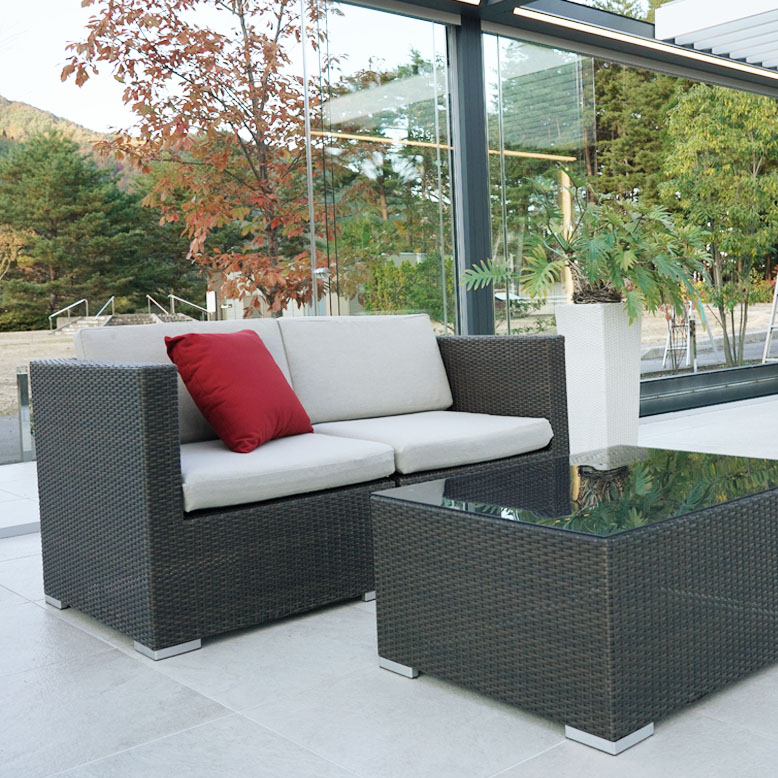 楽天市場】屋外 ガーデンファニチャー おしゃれ 人工ラタン ホテル