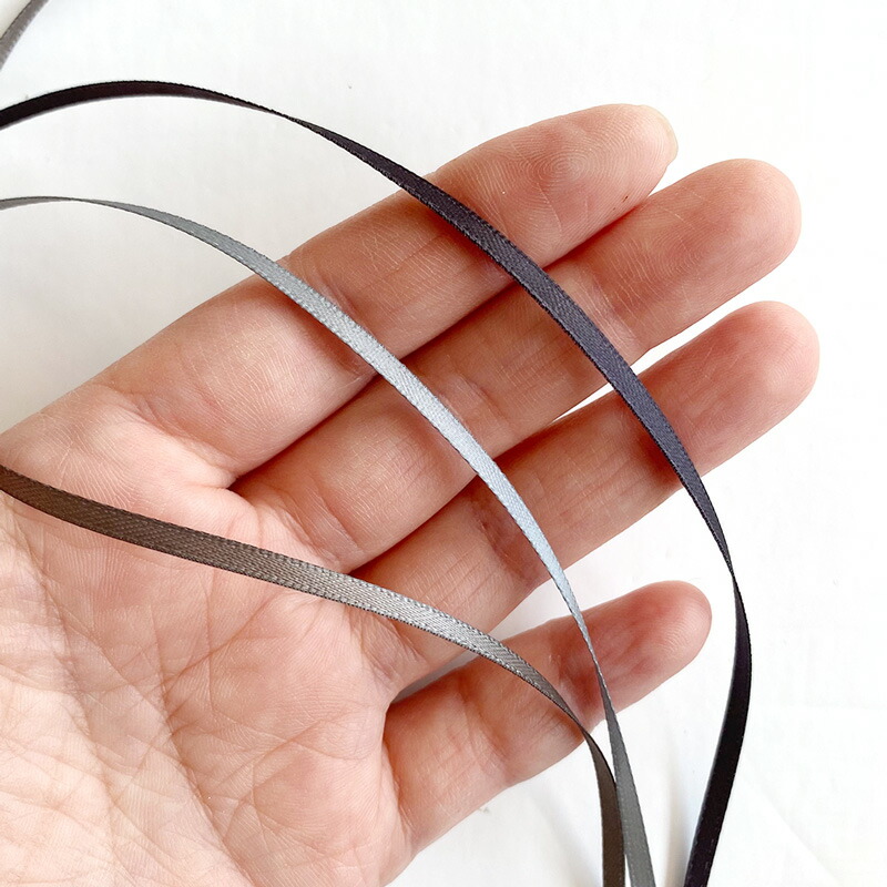 楽天市場】サテンリボン 3mm 手芸 リボン リボンレイ [1mり売り
