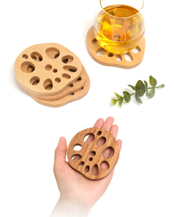 楽天市場】【新商品】【メール便送料無料】WK32 れんこん型コースター