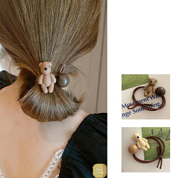 楽天市場】【500円以上の注文送料無料】くまちゃんヘアゴム おしゃれ