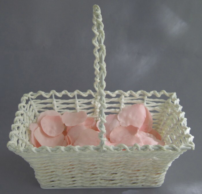 楽天市場】手付きホワイト バスケット スクエア 横幅約21cm プチギフト