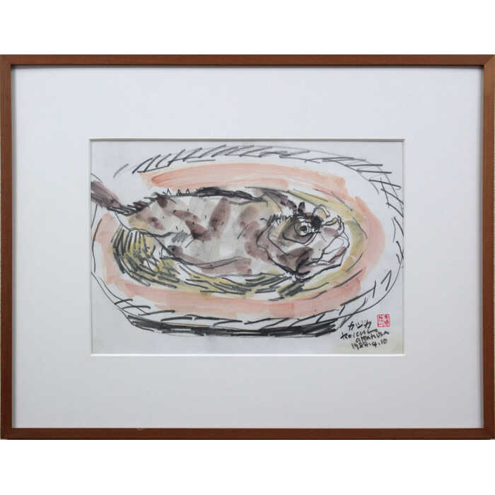 楽天市場】絵画 赤平浩一 水彩画 『カジカ』 静物 魚 優しい 淡い 一点