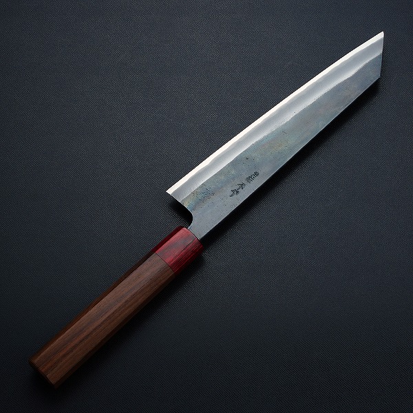 楽天市場】元兼 切付型 和牛刀 210mm 両刃 青紙スーパー 割込み 黒打ち
