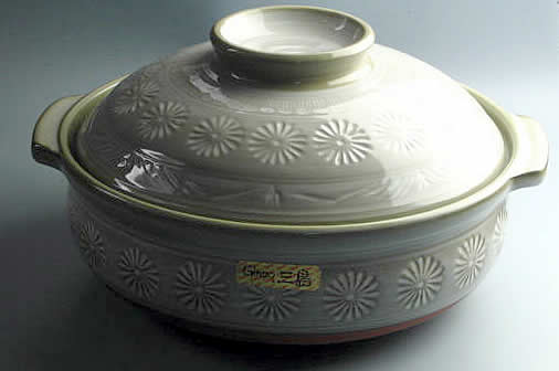楽天市場】日本製 銀峯花三島土鍋11号・5-6人用【万古焼】 : 和・洋