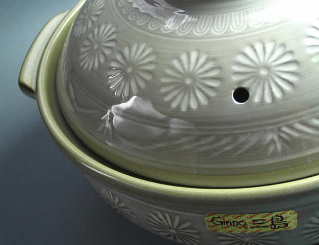 楽天市場】日本製 銀峯花三島土鍋11号・5-6人用【万古焼】 : 和・洋