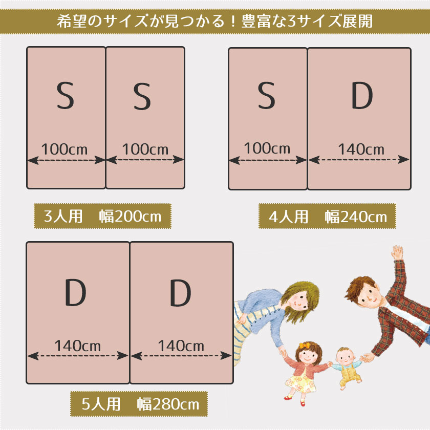 楽天市場】高反発マットレス 幅200cm(3人用) ワイドキング つなげて