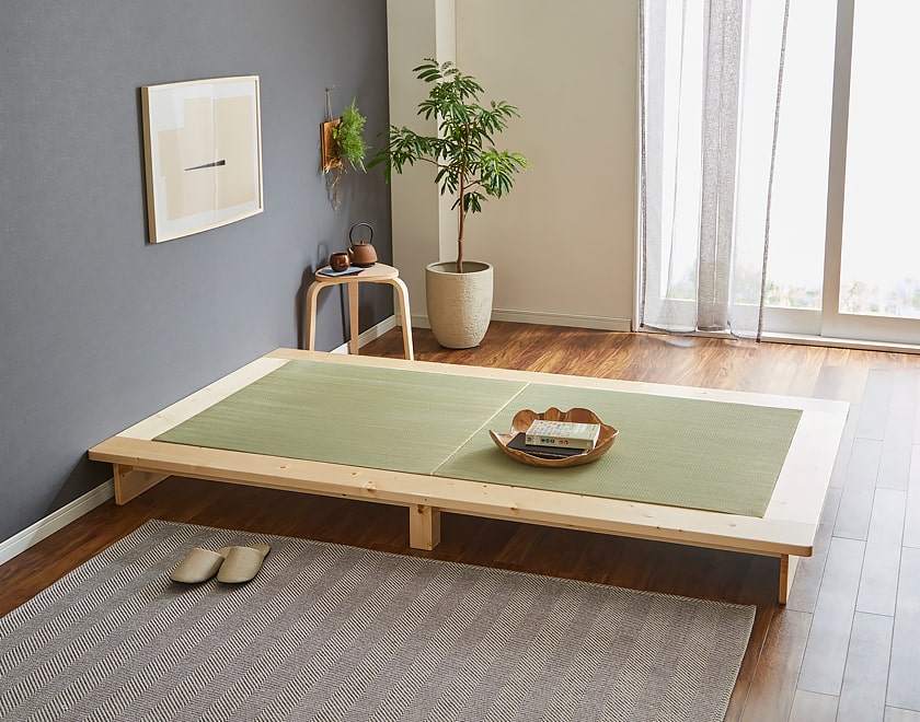 楽天市場】畳ステージベッド シングル セミダブル ダブル 木製 北欧