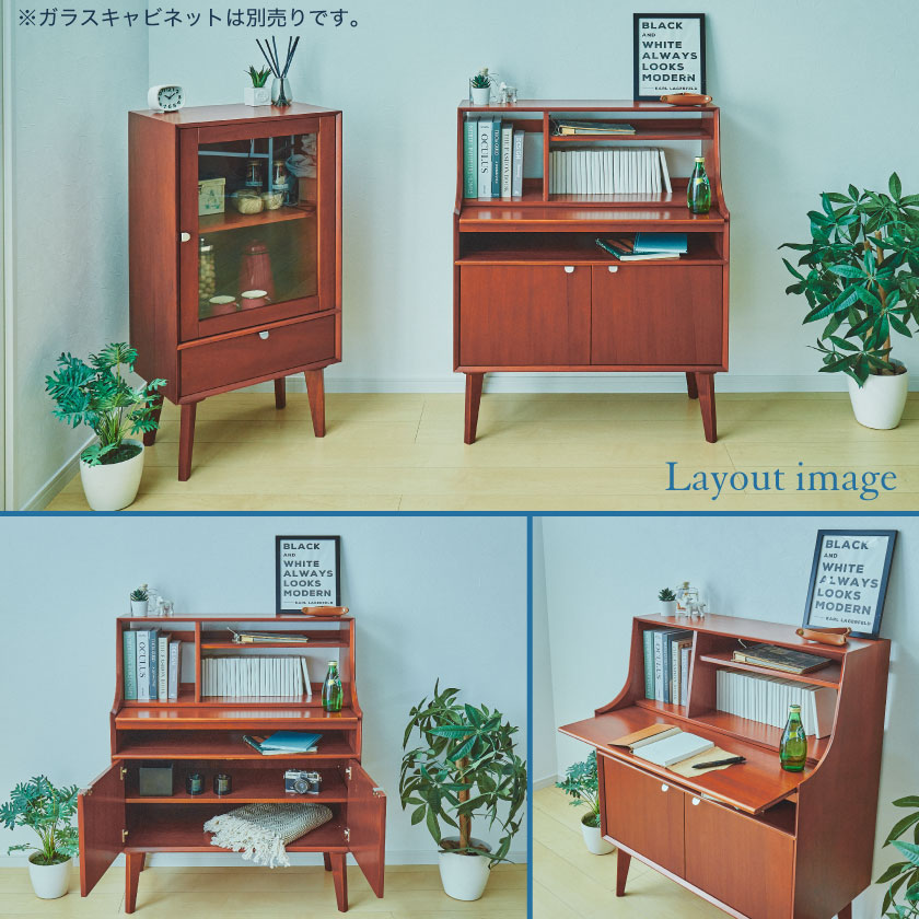 楽天市場】ライティングデスク 幅80cm 書斎机 マホガニー エンジ