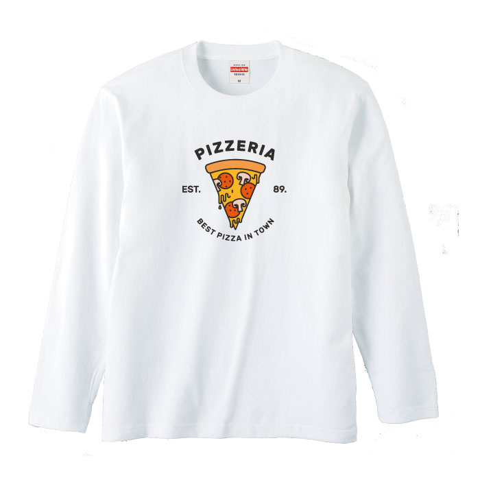 楽天市場】ロングスリーブ ロンT 長袖 pizza ピザ ジャンクフード