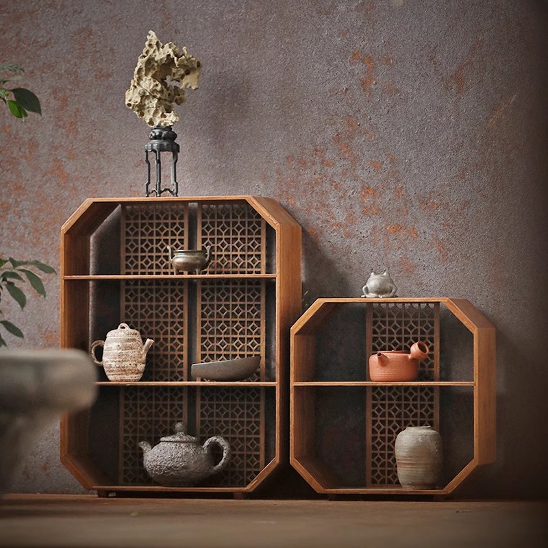 楽天市場】清境Craft インテリア竹茶棚 『2段・3段』 茶杯 飾り棚