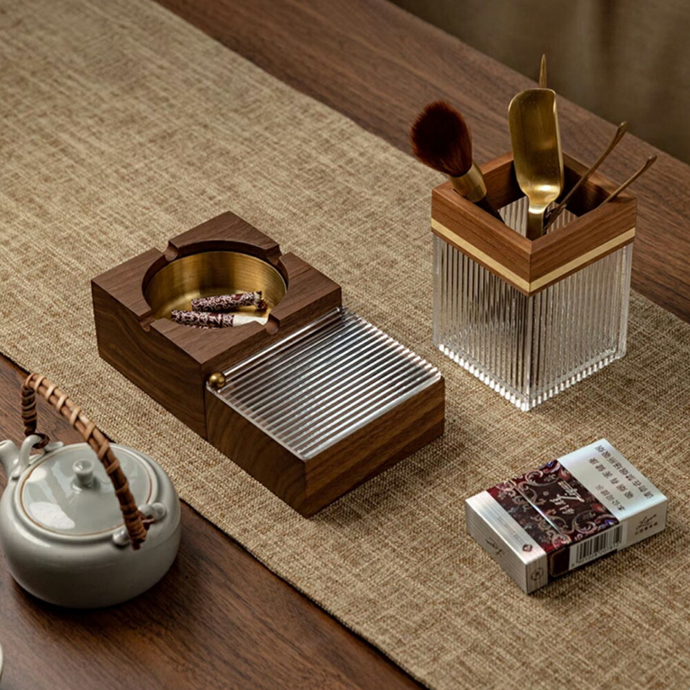 楽天市場】【個性的×機能的】北欧風 ウールナット 灰皿 おしゃれ 木製